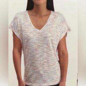 B Collection by Bobeau Mulberry Mix Striped Top XXL